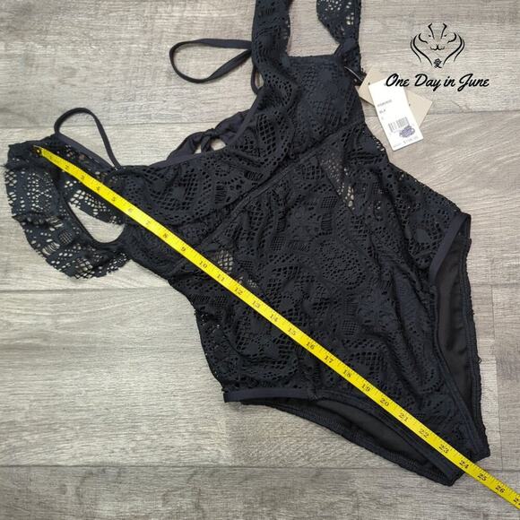 Kenneth Cole Mesh One Piece Swimsuit Size S - Picture 4 of 5